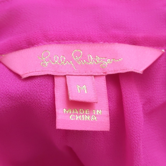 Lilly Pulitzer Silk top with gold - Picture 5 of 9